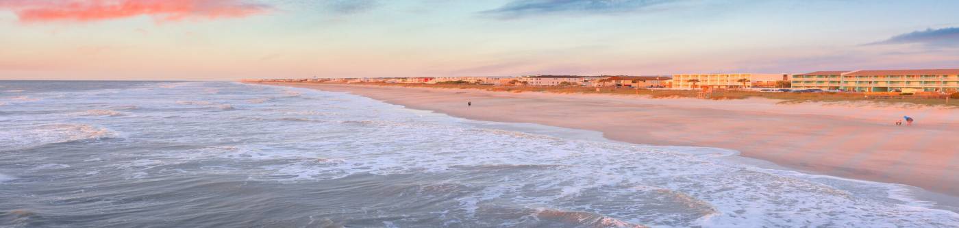 beach at dusk