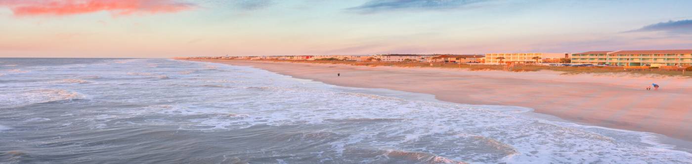 beach at dusk